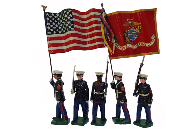 United State Marine Corps USMC Color Party 1980
